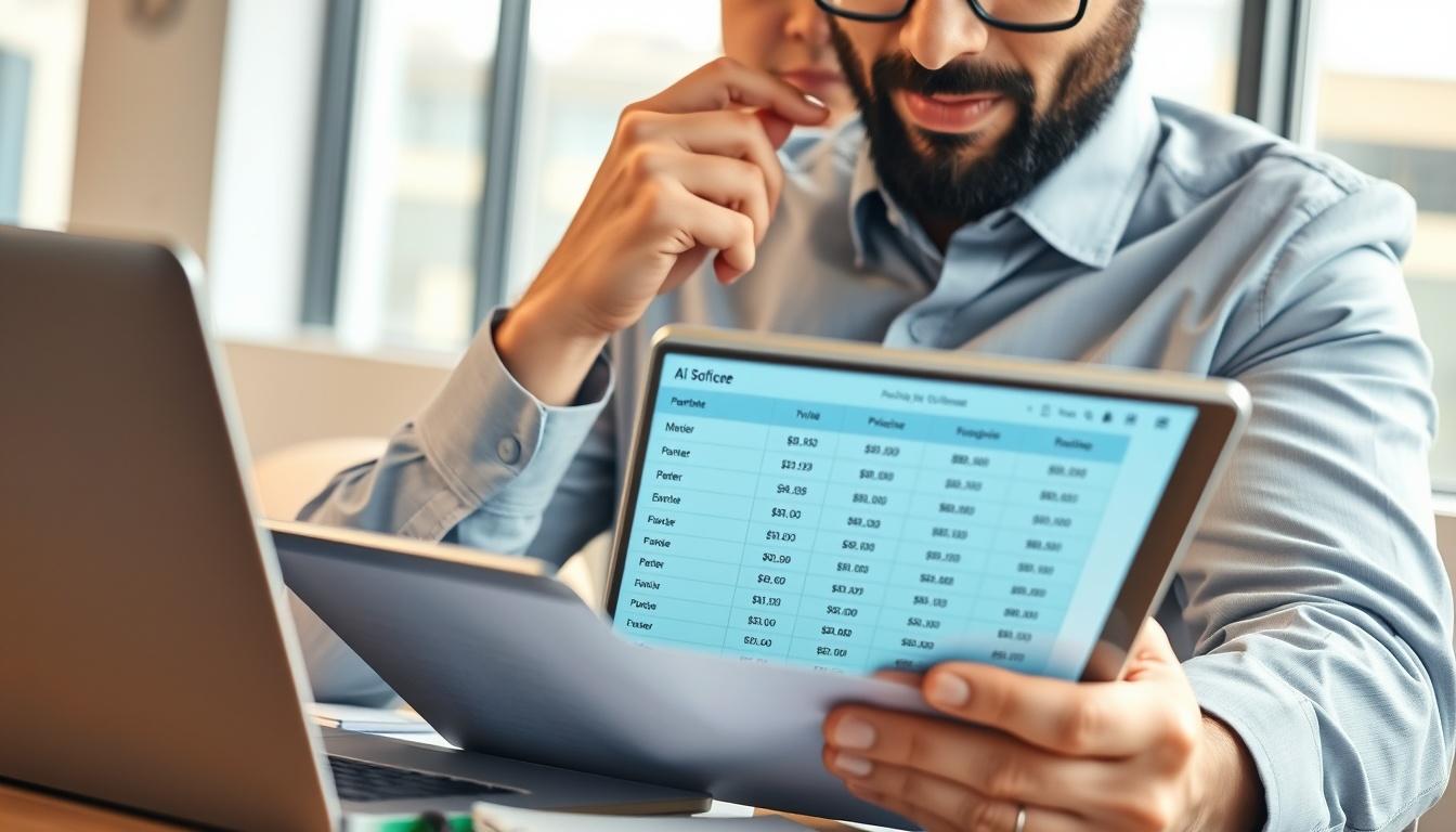 Supporting pricing visual